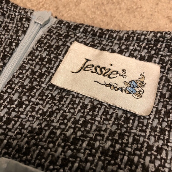 Vintage 90s tweed pleated skirt - Picture 3 of 4